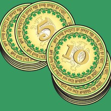 St. Patrick's Lucky 5 & 10 Coins craft for kids