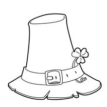 Shamrock and Hat coloring page