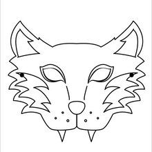 Tiger mask coloring page