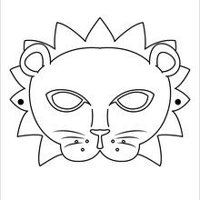 Lion Mask coloring page