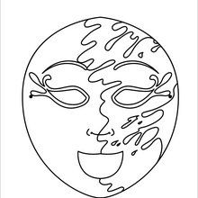 Earth Mask coloring page