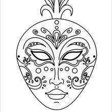 Venice Mask coloring page