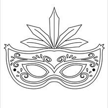 Masquerade Mask coloring page