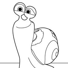 Turbo the snail coloring page
