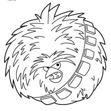 Chewie angry birds coloring page