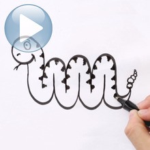 Draw a Snake starting from letter M