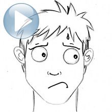 Scared Facial Expression how-to draw lesson