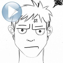 Draw a Facial Expression: Frustated how-to draw lesson
