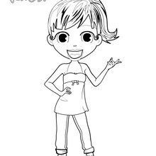 Happy Yodimi coloring page