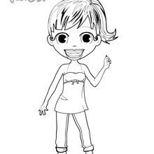 Yodimi Laughing Expression coloring page