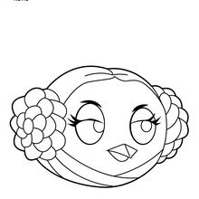 Leia angry birds coloring page