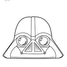Vader angry birds coloring page