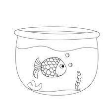 Like a fish in a bowl coloring page