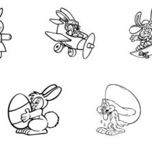 Bunnies & rabbits coloring page