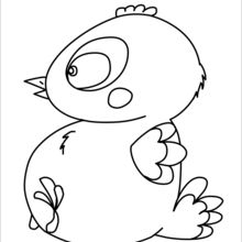 Chocolate Baby Chick coloring page
