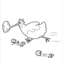 Chocolate Egg and Spoon Race coloring page