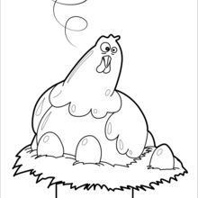 Funny Chick coloring page