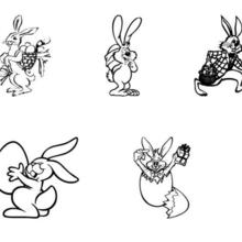 Little Rabbit symbols coloring page
