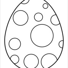 Polka dot Chocolate Egg coloring page