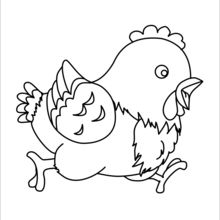 Running Chocolate Chicken coloring page