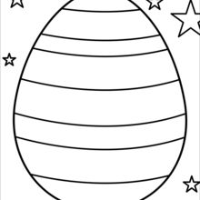 Striped Easter Egg coloring page