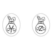 Bunny Letters: YZ coloring page