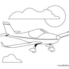 Private aircraft coloring page