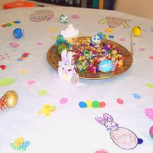 Easter Tablecloth craft for kids