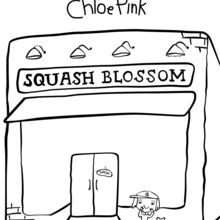 Squash Blossom coloring page