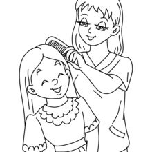 Mother and Daughter coloring page
