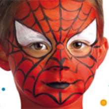 Spiderman Face Painting Instructions for children