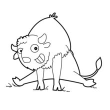 Funny Buffalo coloring page