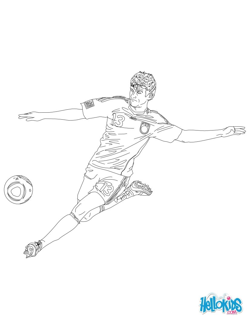 Thomas muller coloring pages - Hellokids.com