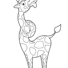 Giraffe Entanglement coloring page