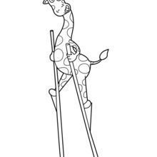 Giraffe on Stilts coloring page
