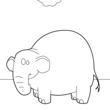Elephant Standing coloring page