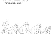 Family of Gorillas coloring page