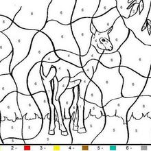 Hind Color by number coloring page