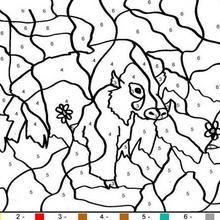 Wild Boar Color by number coloring page