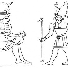 Egyptian god coloring page