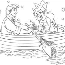 Ariel and Eric coloring page
