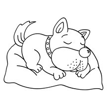 Sleeping Dog coloring page