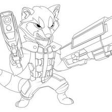 Rocket Raccoon-Guardians of the Galaxy coloring page