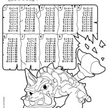 Multiplication Table - Skylanders coloring page