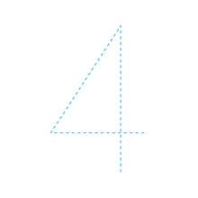 The Number 4 how-to draw lesson