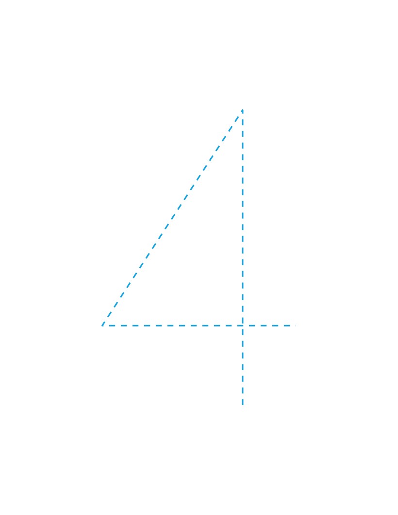How to draw the number 4 - Hellokids.com