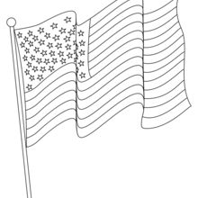 American flag coloring page
