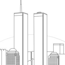 Twin Towers coloring page