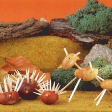 Acorn and Chestnut Animals craft for kids