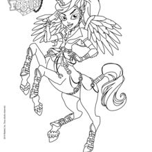 Monster High Freaky Fusion - Avea Trotter coloring page